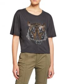 Tony Rhinestone Tiger Tee at Neiman Marcus